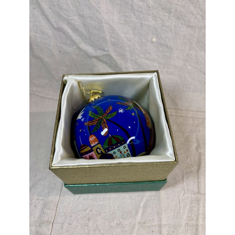 Pier 1 2014 Christmas Ornament Three Wise Men - Li Bien Glass Globe Handmade